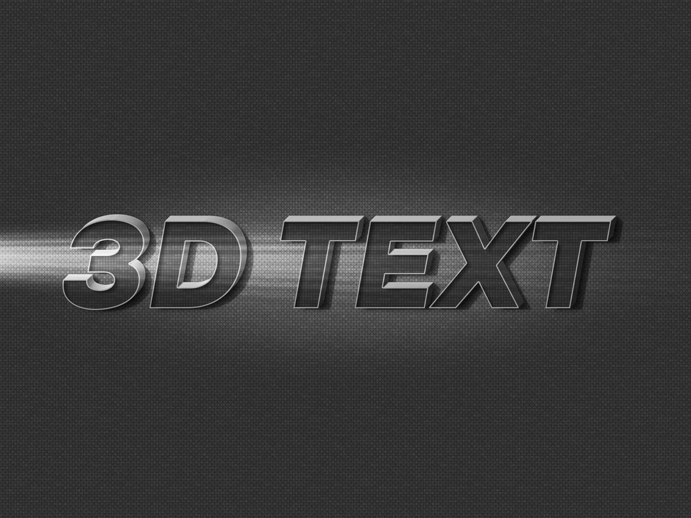 photoshop 3d text template